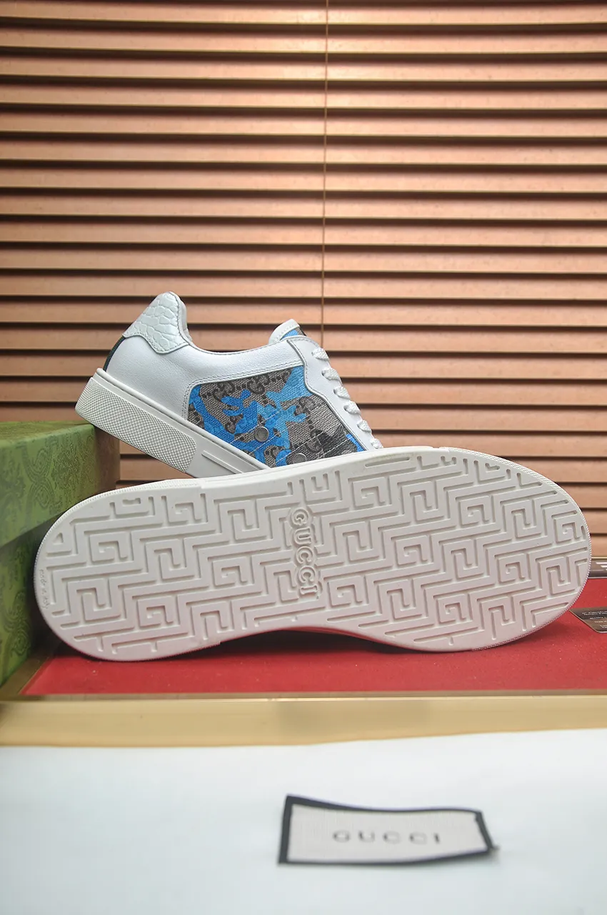 Men's men's shoes💰420💶[GUCCI Gucci] official website 1:1 men's sports shoes are now on the market, using original Gucci fabric + gluten lining, plus the official website original 1:1 comfortable outsole. Fashionable and versatile, super comfortable and breathable. 5 colors available, standard shoe size 38/45 (custom-made sizes 45 are non-refundable)